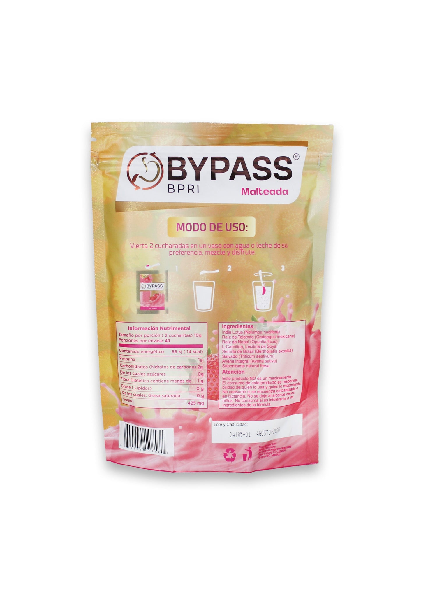 MALTEADA BYPASS SABOR FRESA