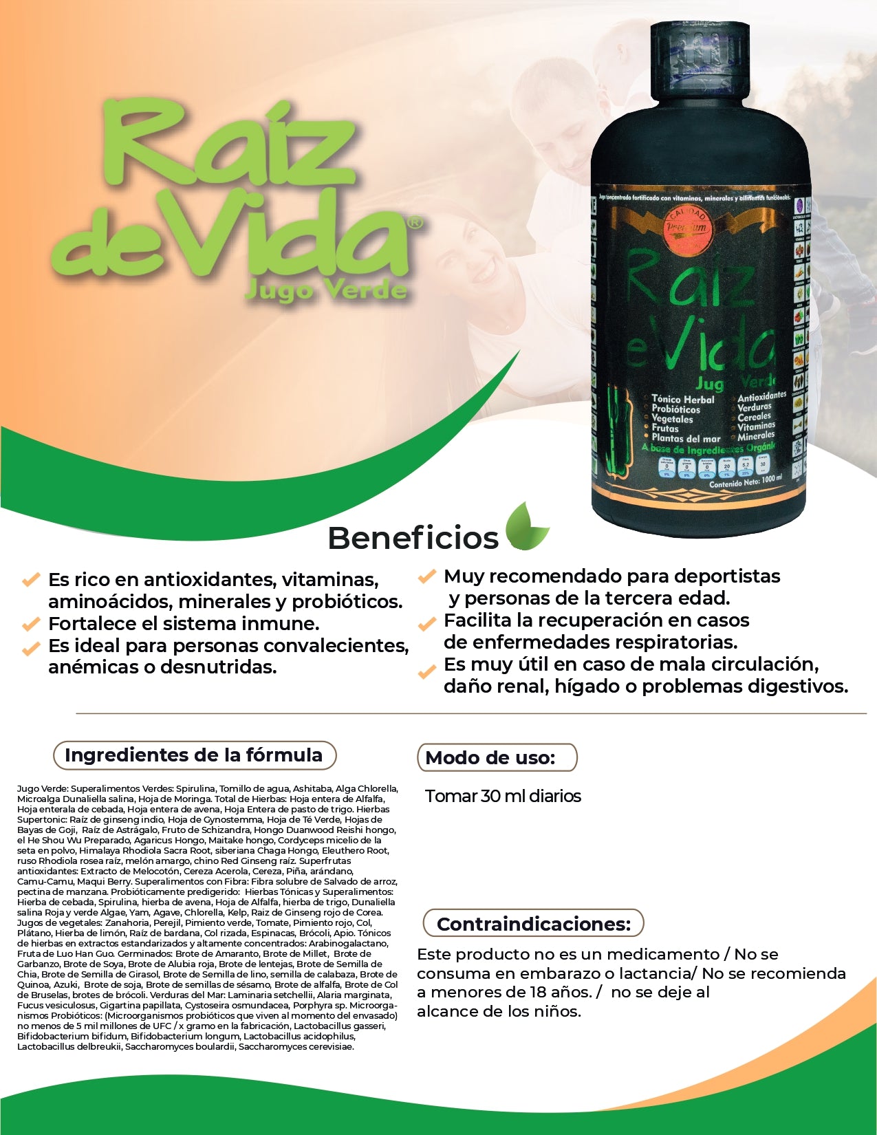 RAÍZ DE VIDA JUGO VERDE